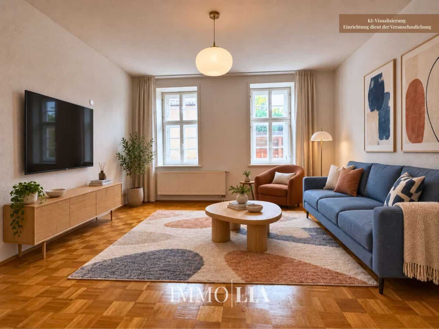 Wohnzimmer_KI Visualisierung